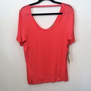 NWT Tee By Big Star Pink Top Choker Large